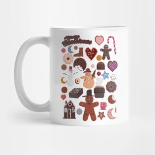 Cute Christmas Postcards - Cute Christmas Illustration - christmas cookies illustration Mug